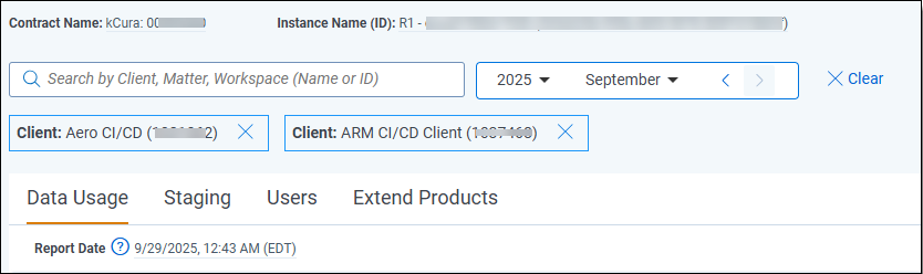 Search for two different clients
