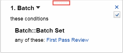 Highlight of the drag-and-drop icon.