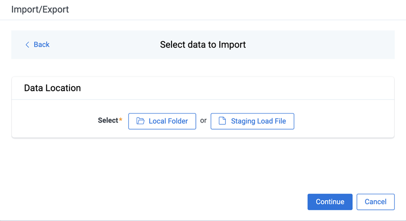 Click to expand Select data to import