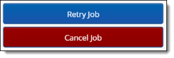 Archive Job console retry or cancel job