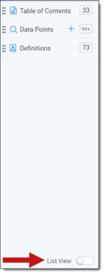 An image of the List View button in the Contracts Viewer.