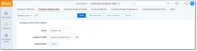 An image of the New Contracts Analysis Set page.