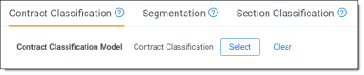 An image of the Contract CLassification section of the New Contracts Analysis Profile page.