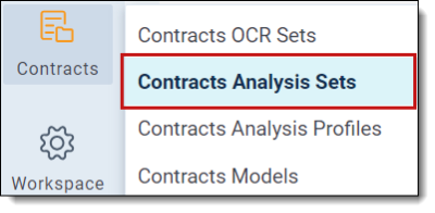 An image of the Contracts Analysis Sets tab.