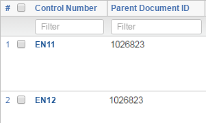 Example of poorly set Parent Doc ID