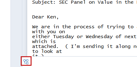 Email threading visualization icon