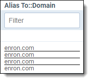 Duplicate values visible in default domain field