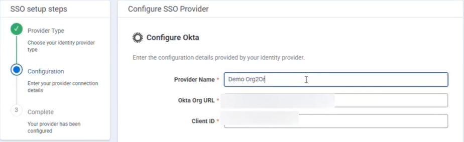 Okta SSO provider setup