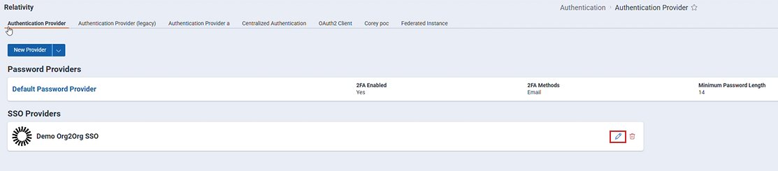 Edit settings of your SSO provider