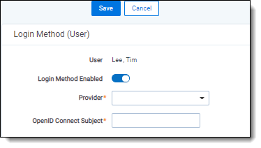 Connect login method options