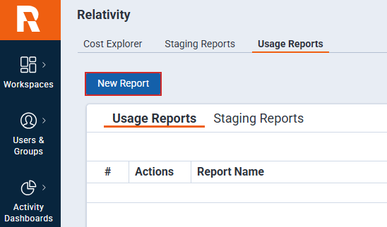 New Report button