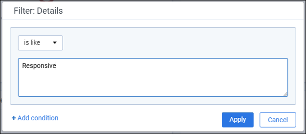 Advanced filtering - "Is like"