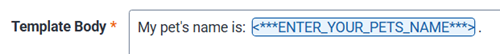 Insert merged fields into a form template so that they are automatically populated with data from the request.