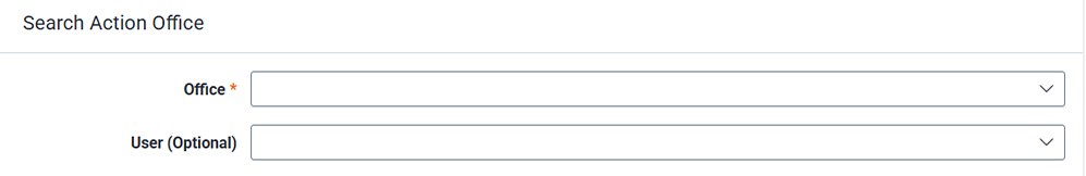The assignment screen is where you assign the request to another office or user.