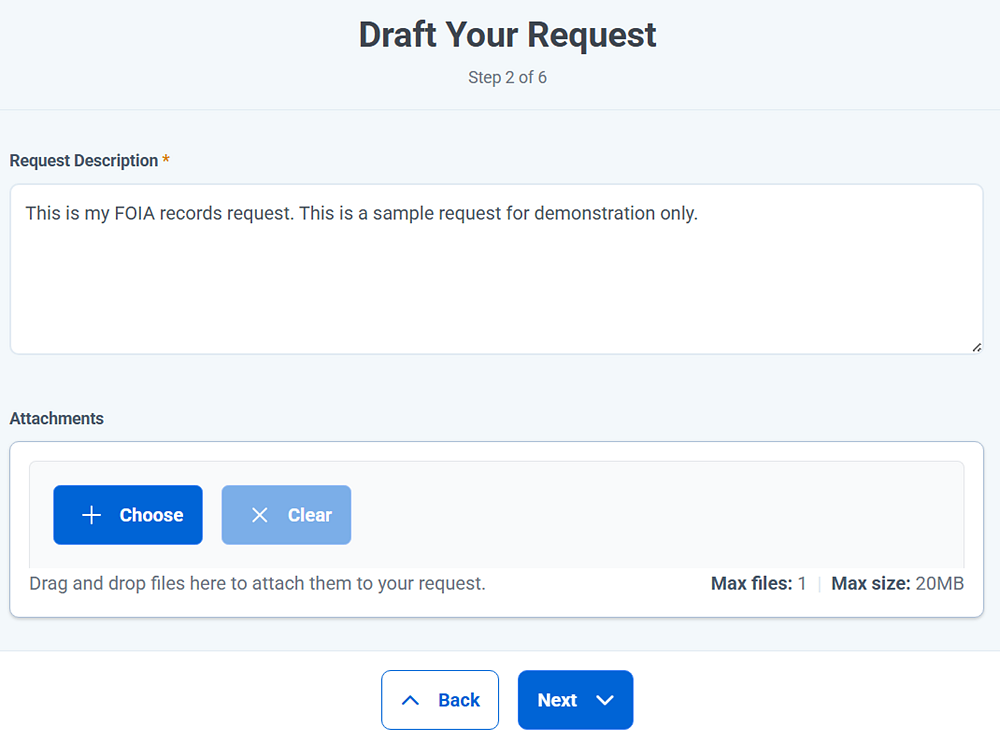 Enter a detailed description for your request.