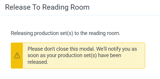 A warning about waiting until documents have been posted to the reading room.