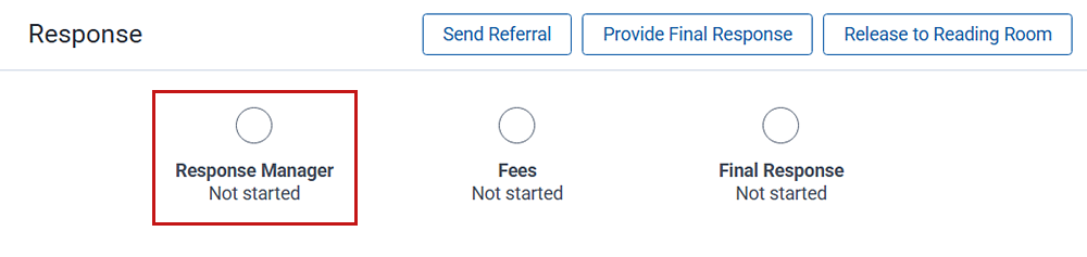 Click the review manager task to launch the modal.