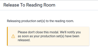 A warning about waiting until documents have been posted to the reading room.
