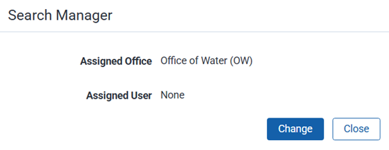Search assignment is for assigning tasks to offices groups or users