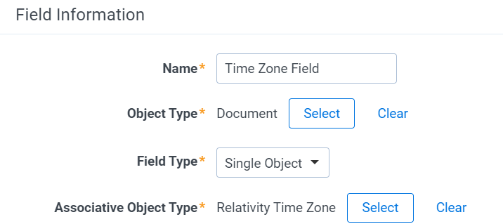 An image of the Field Information window