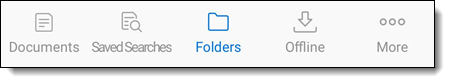 An image of the Folders icon on mobile.