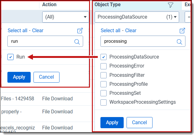 Simultaneous history filters