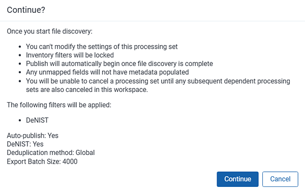 Discover comfirmation prompt