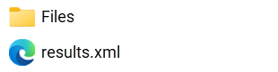 The results.xml file within the Files directory.