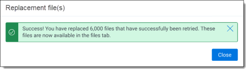 The final confirmation you see after successfully replacing files.