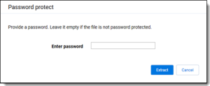 Password protect enter a password