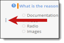 icon to select when re-ordering a questionnare question