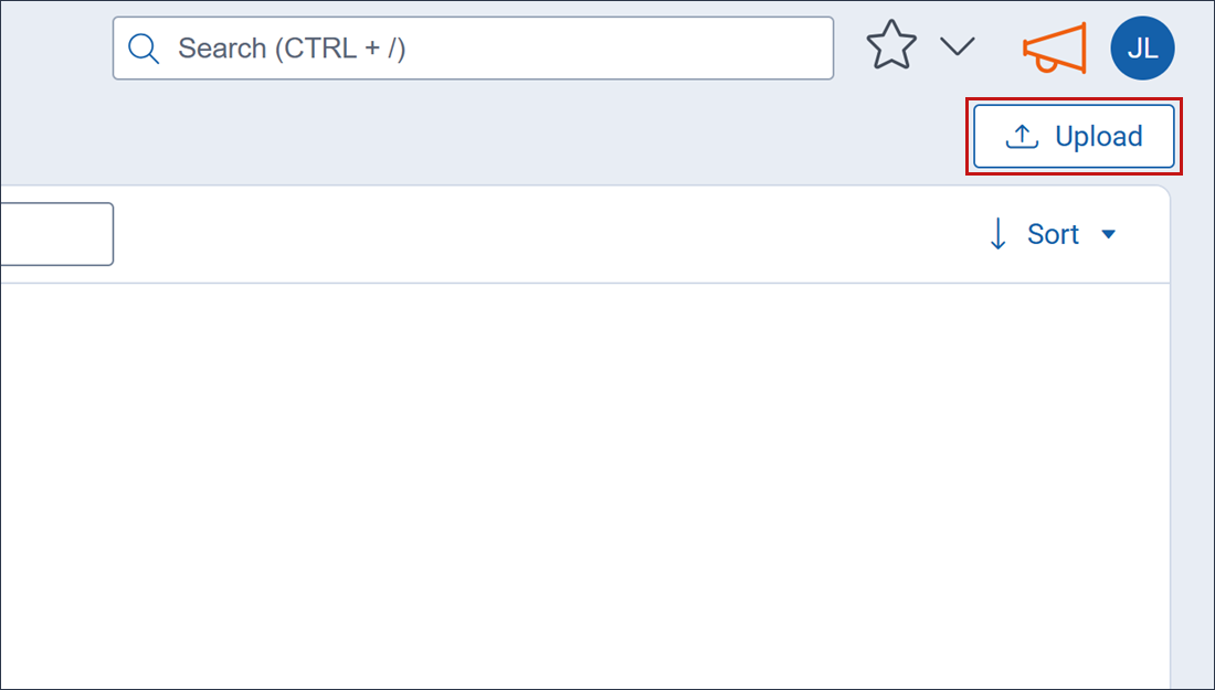The Upload button is highlighted on the Transcripts tab.