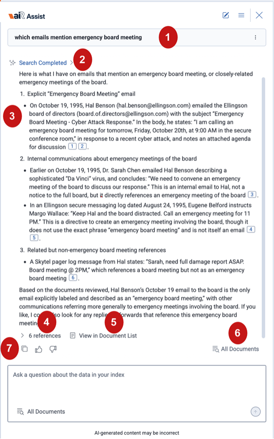 Reponse panel with Search Complete summary collapsed.