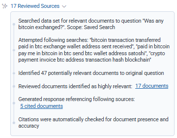 Sample of reviewed sources summary list