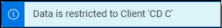 Client domain filtering notification