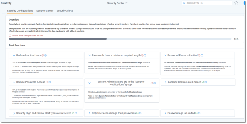 Security Configurations tab