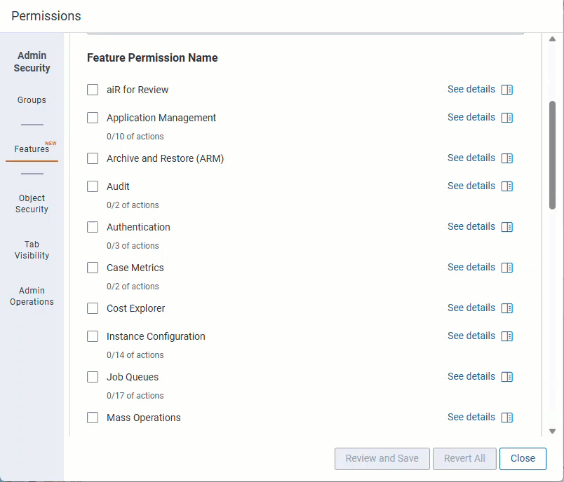 Legacy permissions mapping