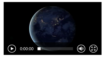The Internet Explorer video controls
