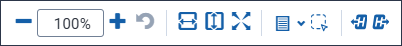 The PDF Viewer toolbar options