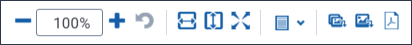 The Productions Viewer toolbar options