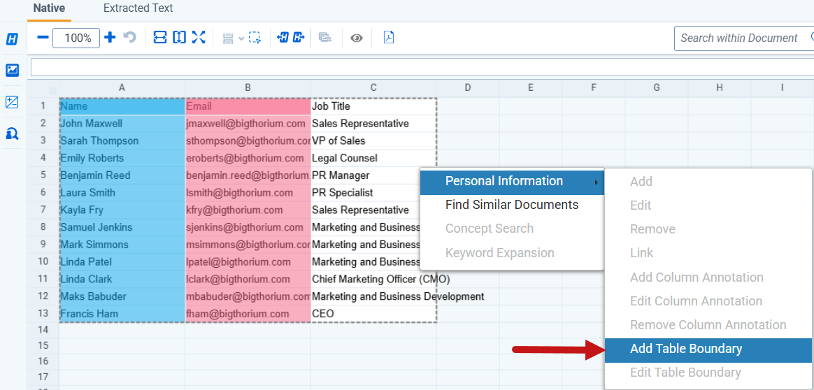 An image of the Add Table Boundary option