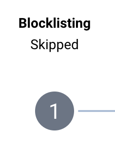An image of a status of Skipped