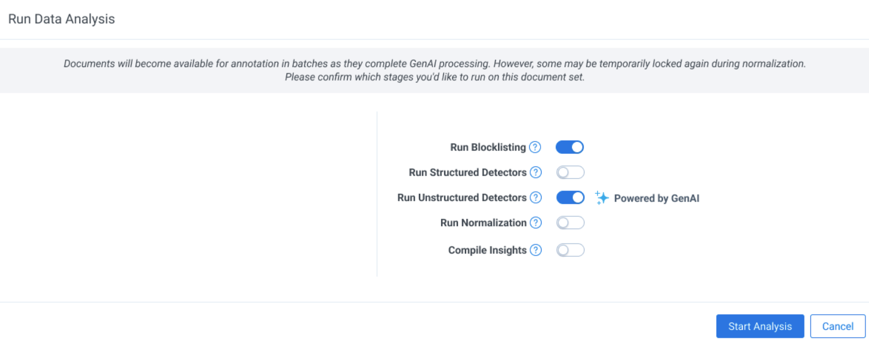 An image of the Run Data Analysis window