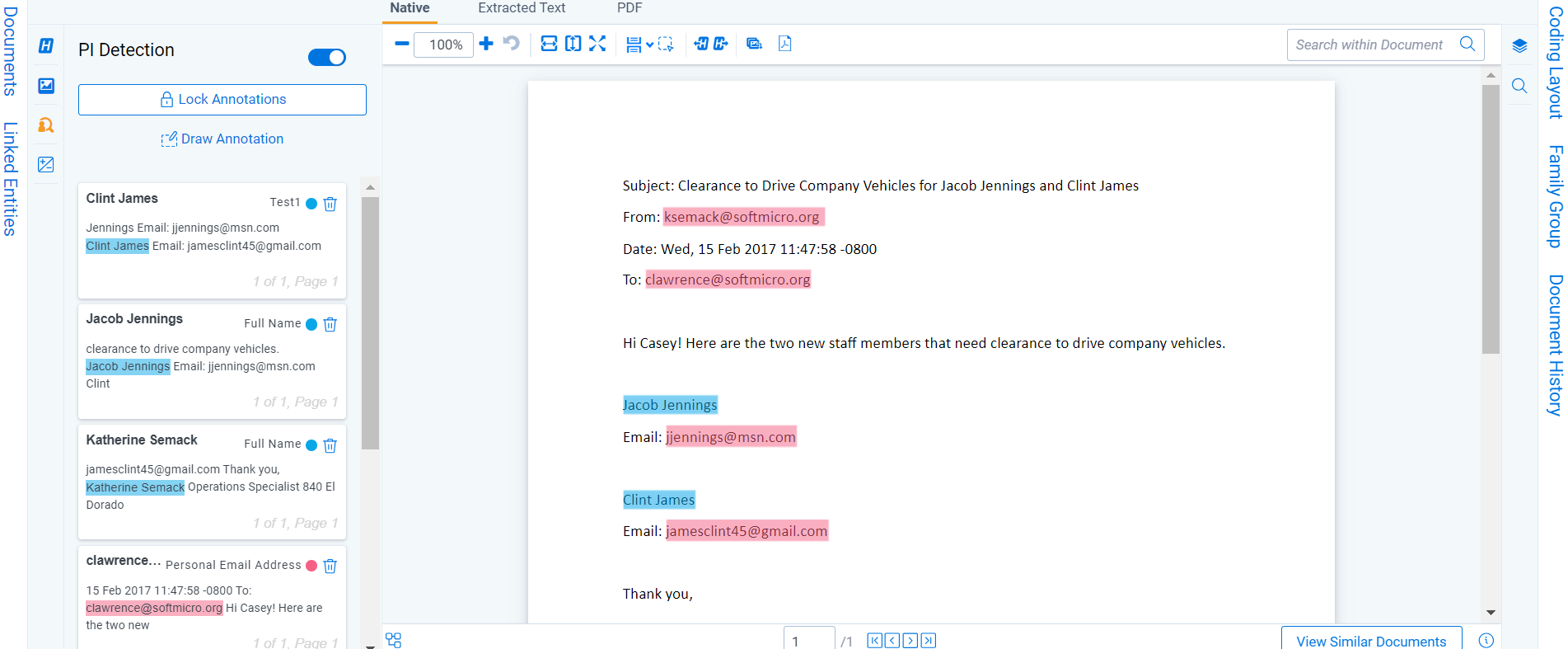 An image of a non-spreadsheet document in the Document Viewer