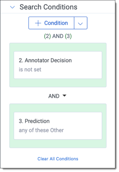 Search Conditions for Step 10
