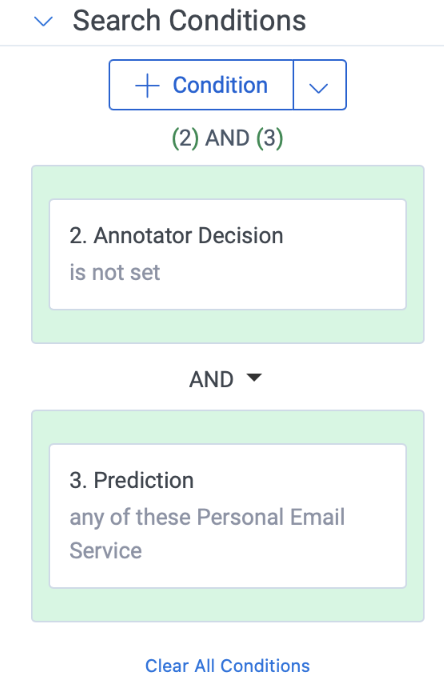 Search Conditions for Step 5