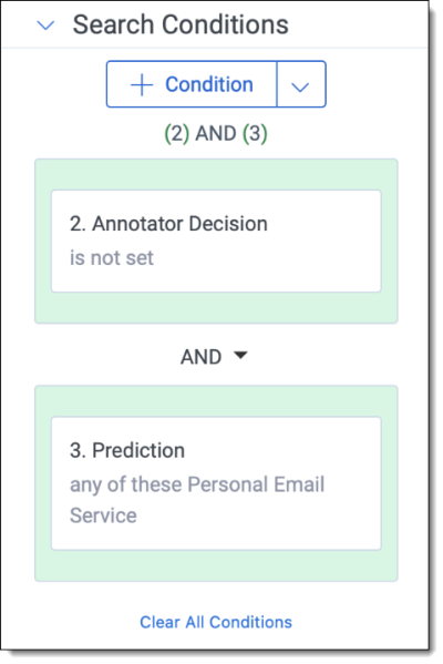 Search Conditions for Step 5