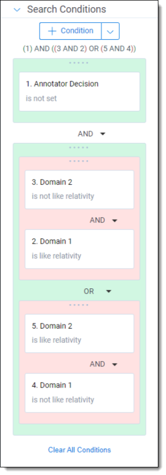 Search Conditions for Step 2