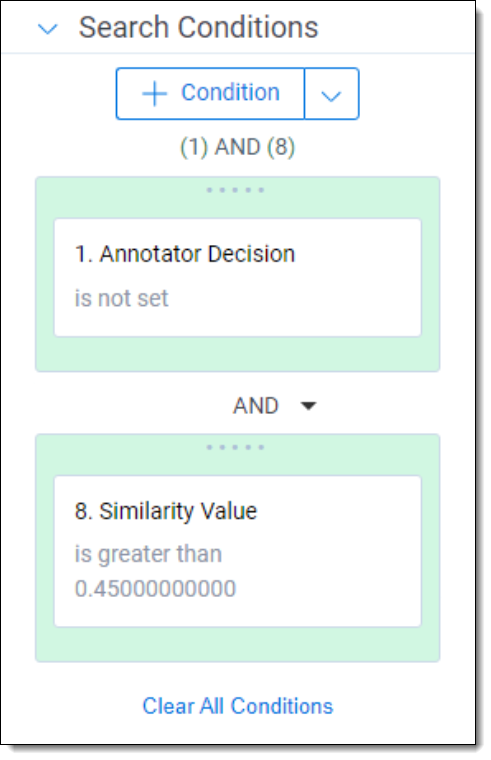 Search Conditions for Step 5