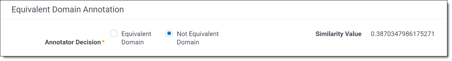 An image of Equivalent Domain annotation options